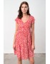 Vamp 18498, Beach Dress with sort sleeves, RED VALIANT